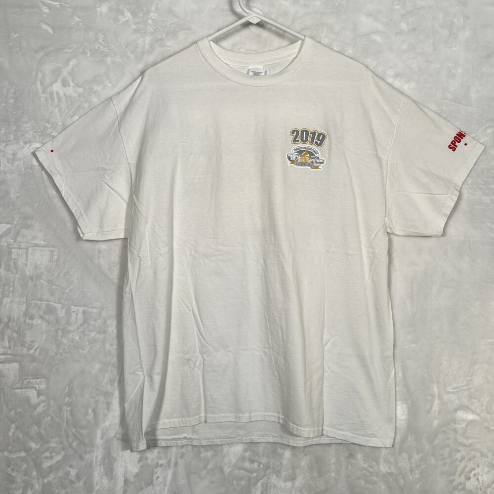 2019 Annual Hot Rod Shirt Charleston WV Rod Run & Doo Wop XL White Sponsor TShir